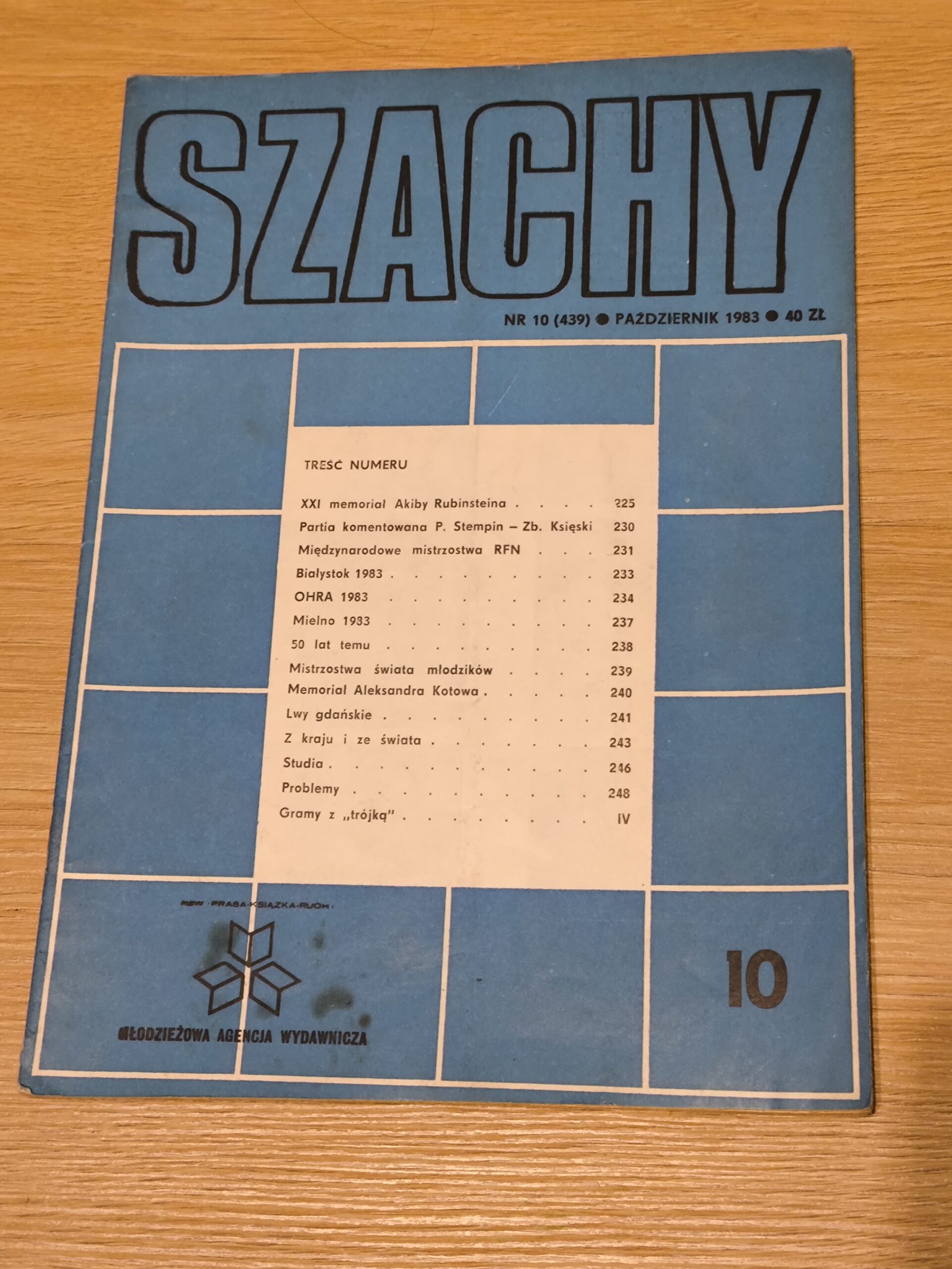 1339# CZASOPISMO SZACHISTA październik 1983