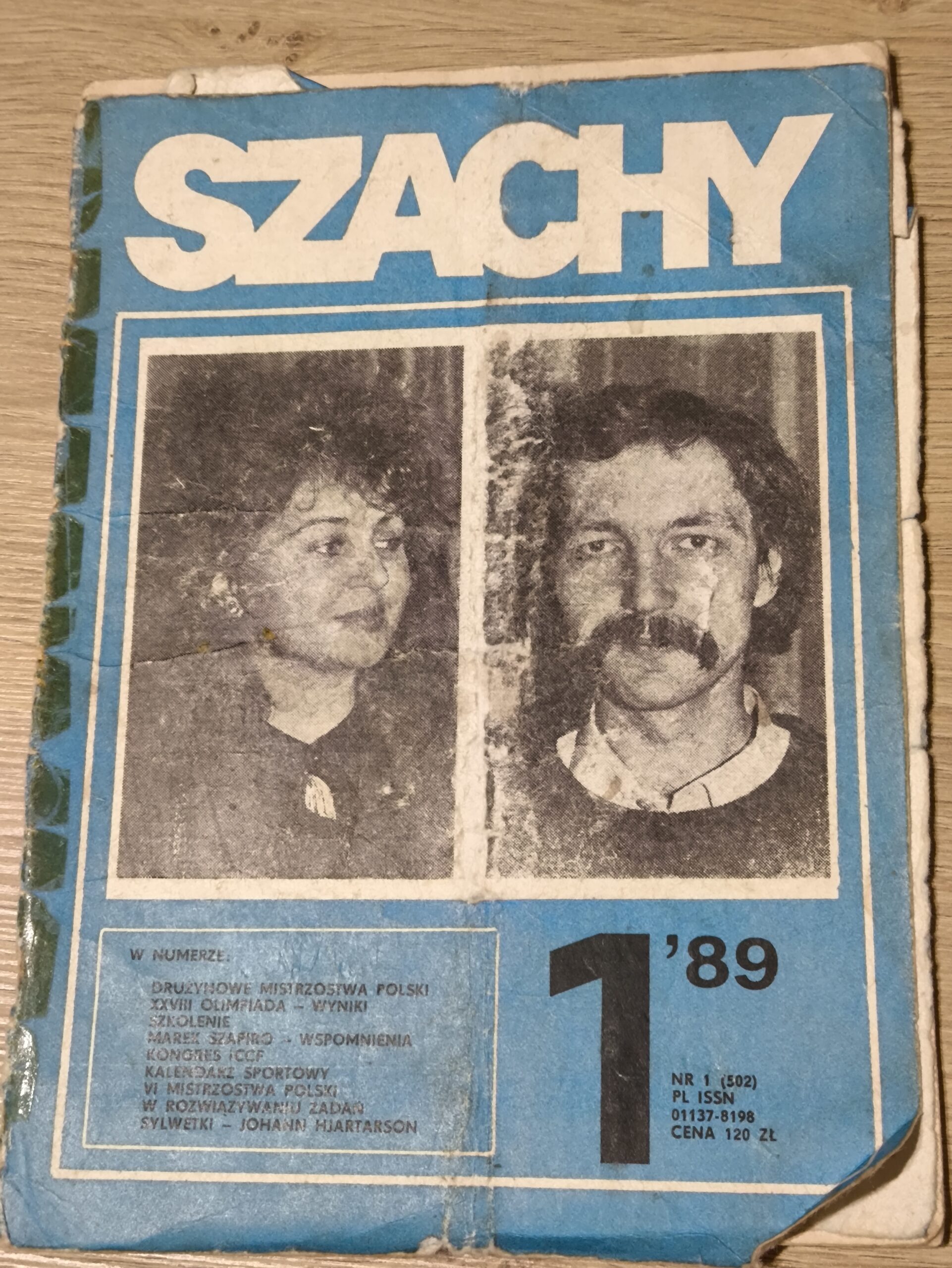 1323# CZASOPISMO SZACHY 1/89 (podniszczona okładka)