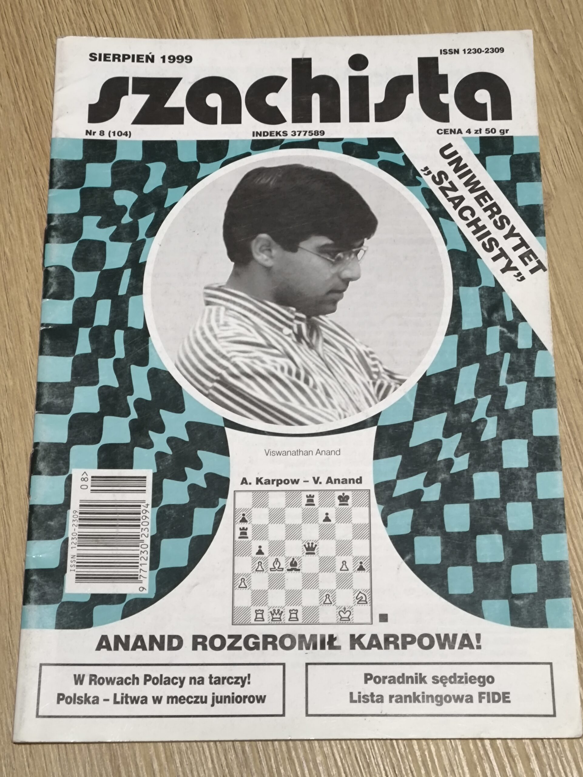 1342# CZASOPISMO SZACHISTA sierpień 1999