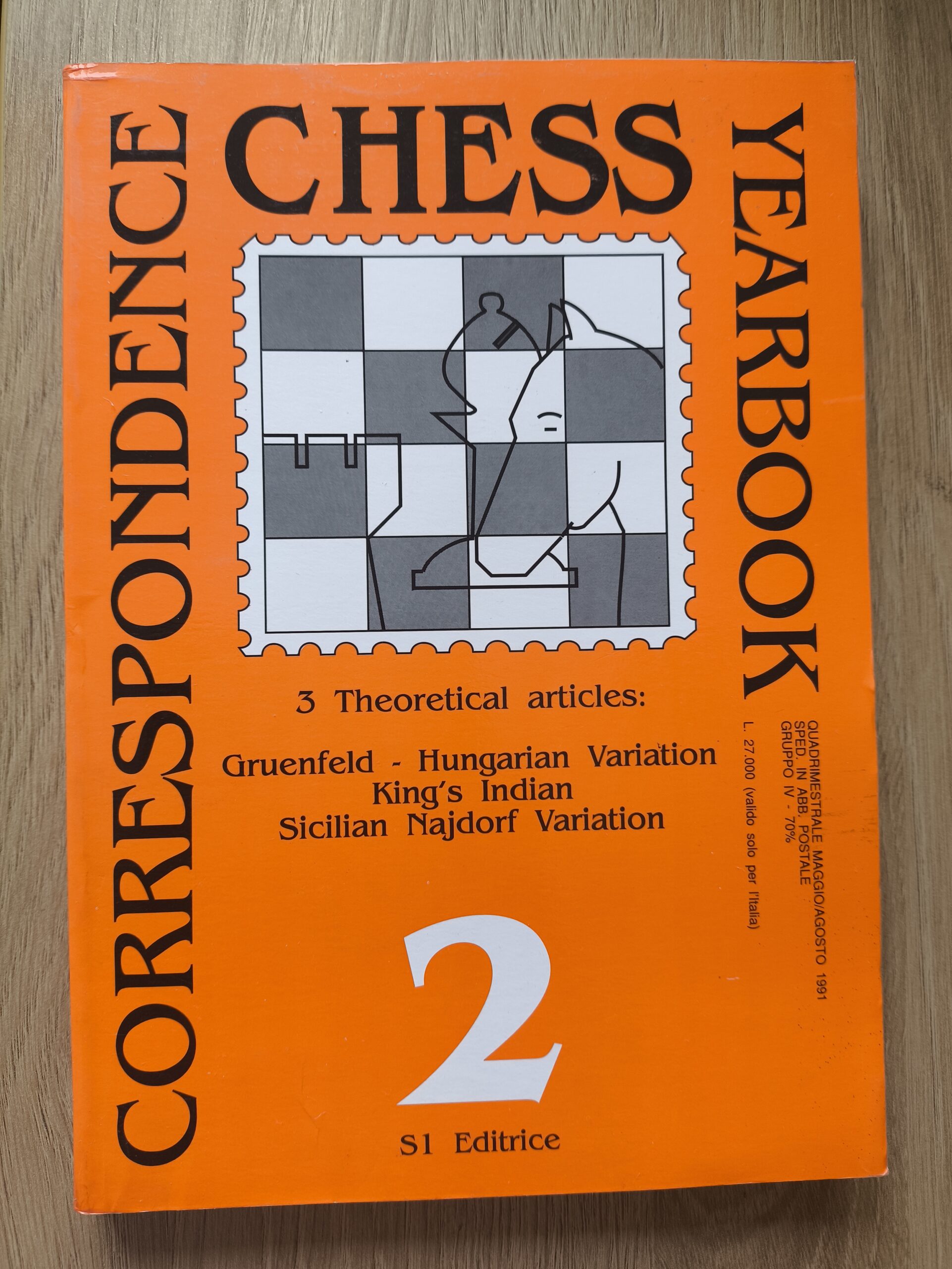 1458# Correspondence Chess Yearbook nr 2, Articles: Gruenfeld -Hungarian Variation, King’s Indian, Sicilian Najdorf Variation