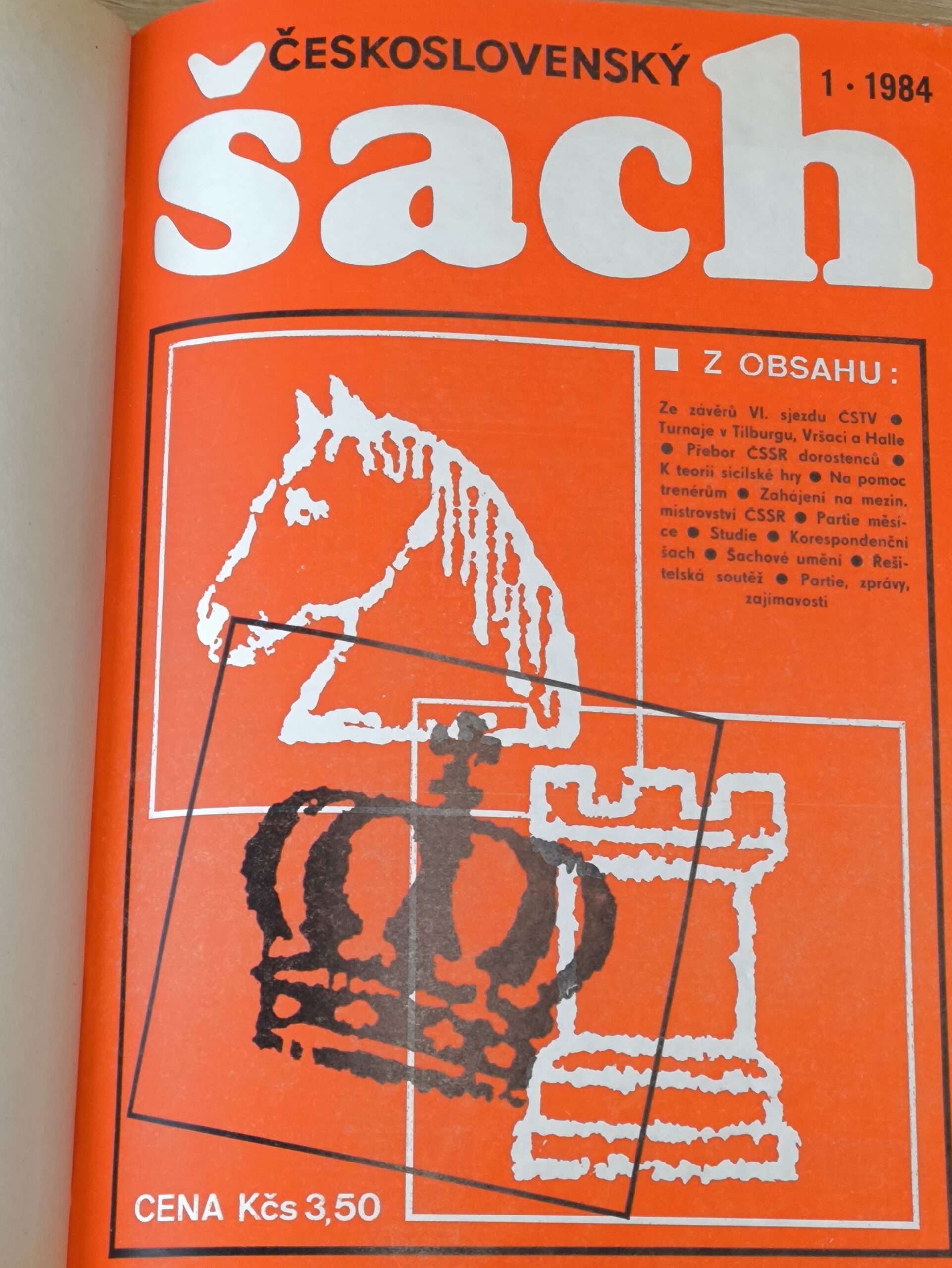 1700# CZASOPISMO „Sach”, rocznik 1984 wszystkie numery od 1 do 12, TWARDA OPRAWA, stan idealny! język czeski