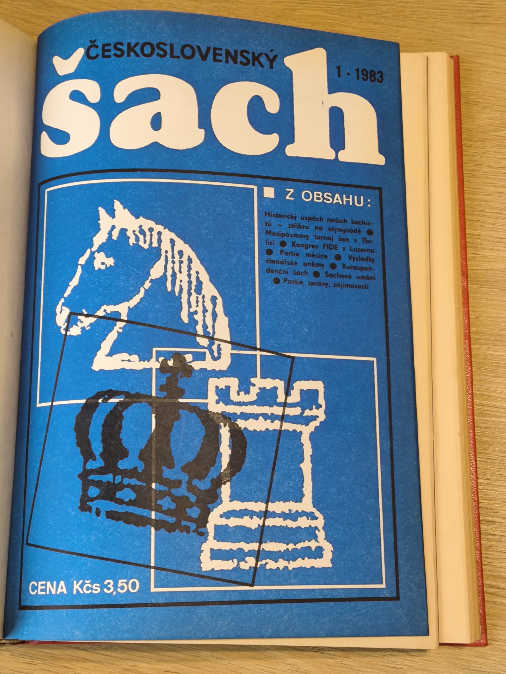 1699# CZASOPISMO „Sach”, rocznik 1983 wszystkie numery od 1 do 12, TWARDA OPRAWA, stan idealny! język czeski